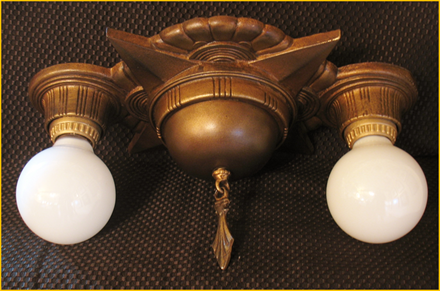 Title: Vintage Lighting New Jersey - Description: This 1920s art deco flush mount ceiling fixture from Harris House Antique Lighting has gone to New Jersey